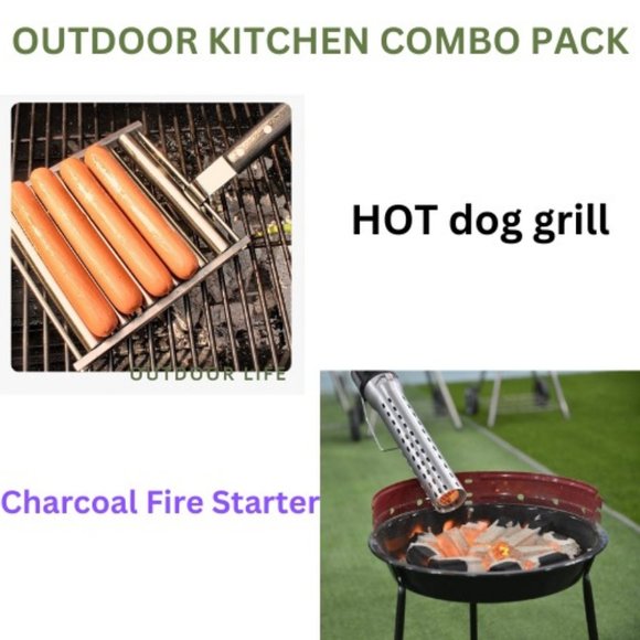 Charcoal Fire Starter & HOT dog grill Detachable - Picture 1 of 14